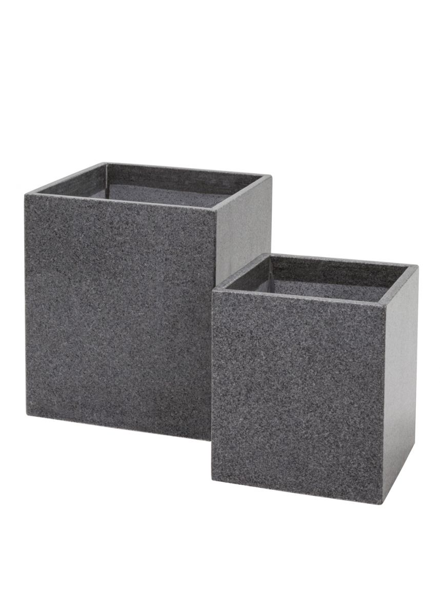 Granite Tall Square garden planter